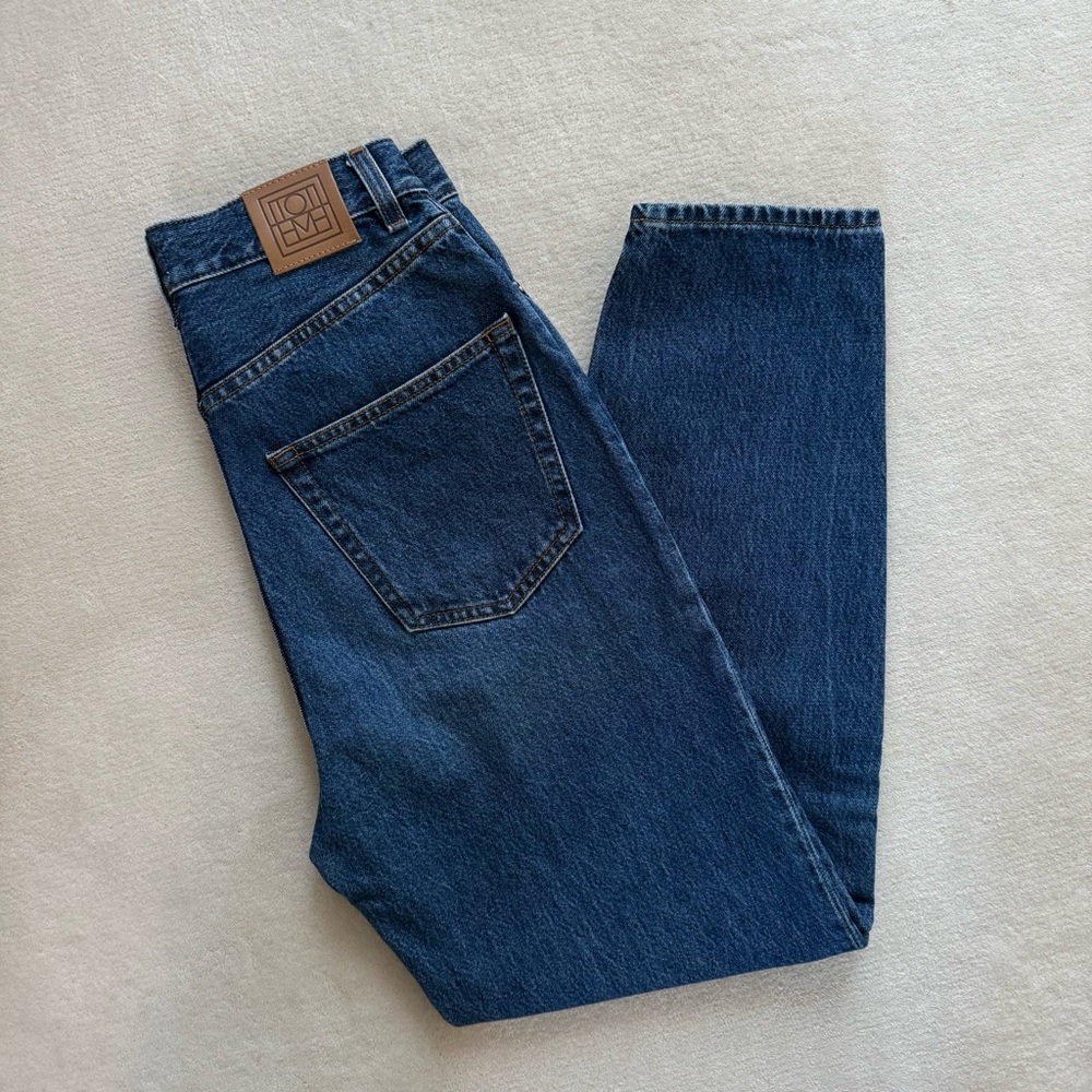 Toteme Dark Blue Barrel Jeans
